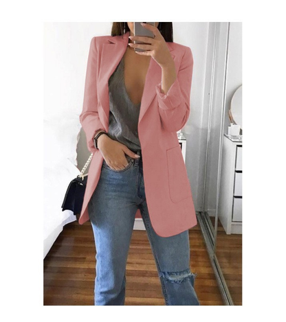 Women’s Casual Blazer | Longline Open Front Smart