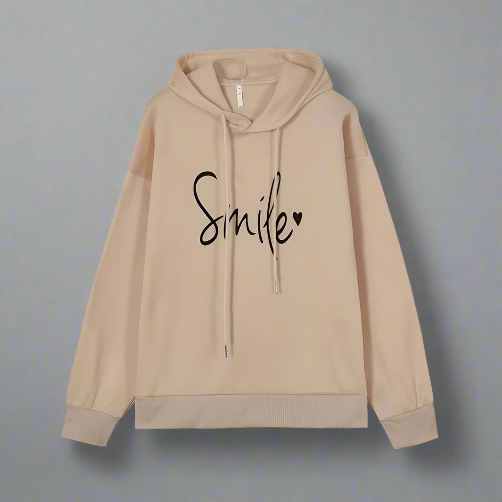 Women Oversized Hoodie | Casual Long Sleeve Slogan Sweatshirt