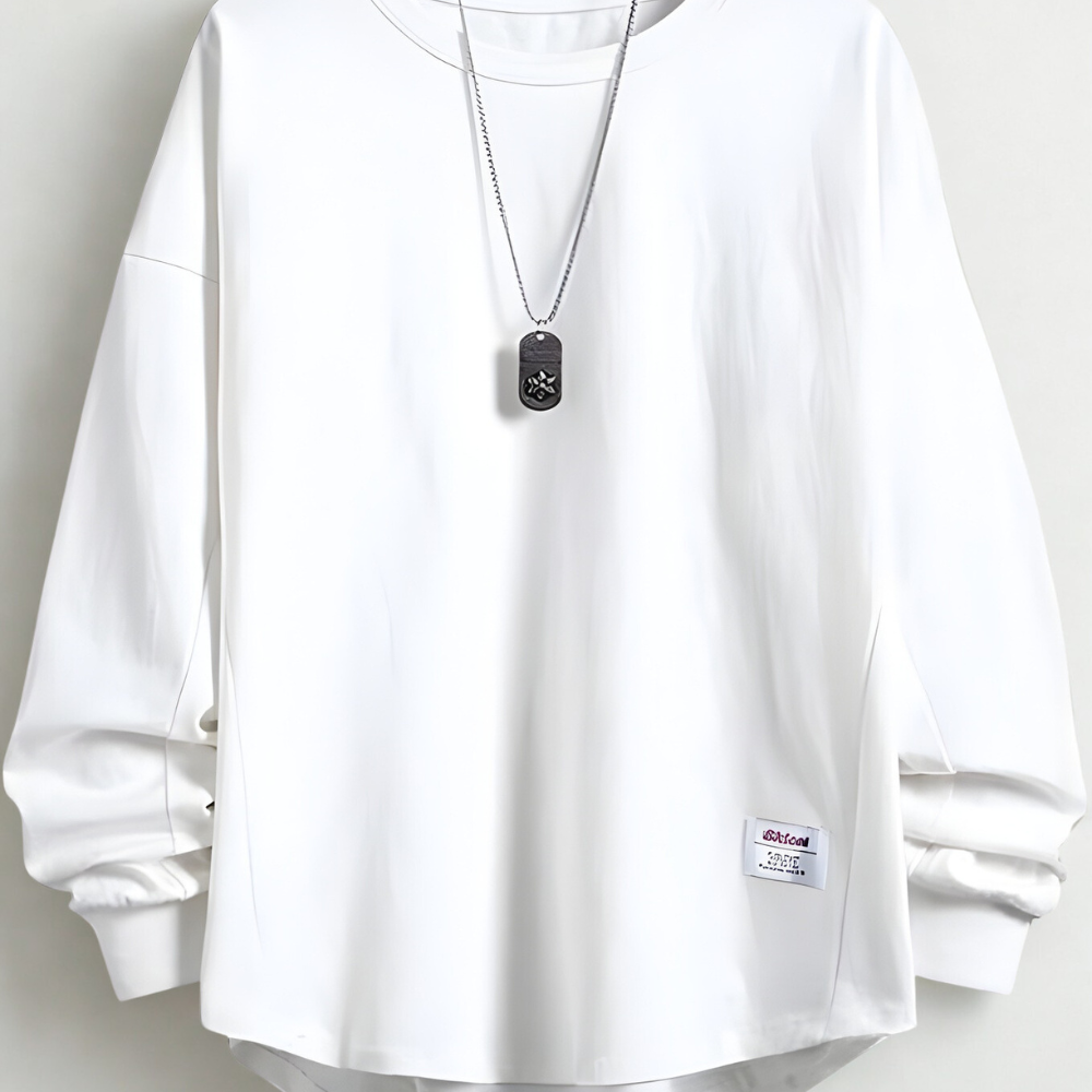 Oversized Crewneck Pullover Sweatshirt - Long Sleeve