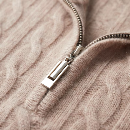 Men’s Cable Knit Half Zip Jumper | Warm Long Sleeve Knitwear