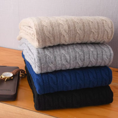 Men’s Cable Knit Half Zip Jumper | Warm Long Sleeve Knitwear