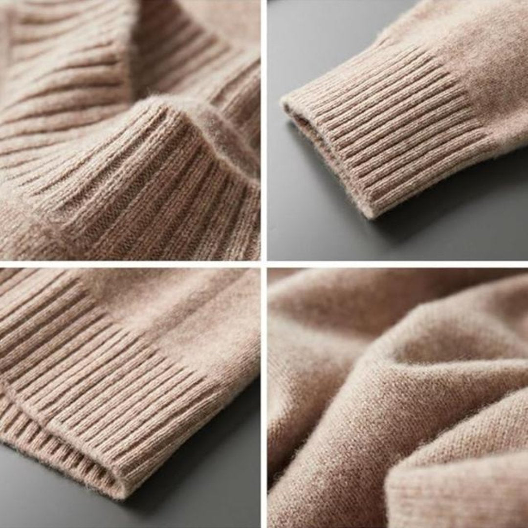 Men’s Smart Casual Mock Neck Jumper | Long Sleeve Knitwear