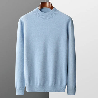 Men’s Smart Casual Mock Neck Jumper | Long Sleeve Knitwear