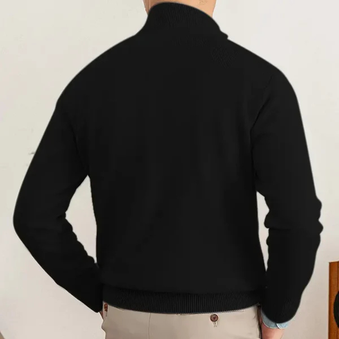 Men’s Smart Casual Half Zip Jumper | Warm Long Sleeve Knitwear