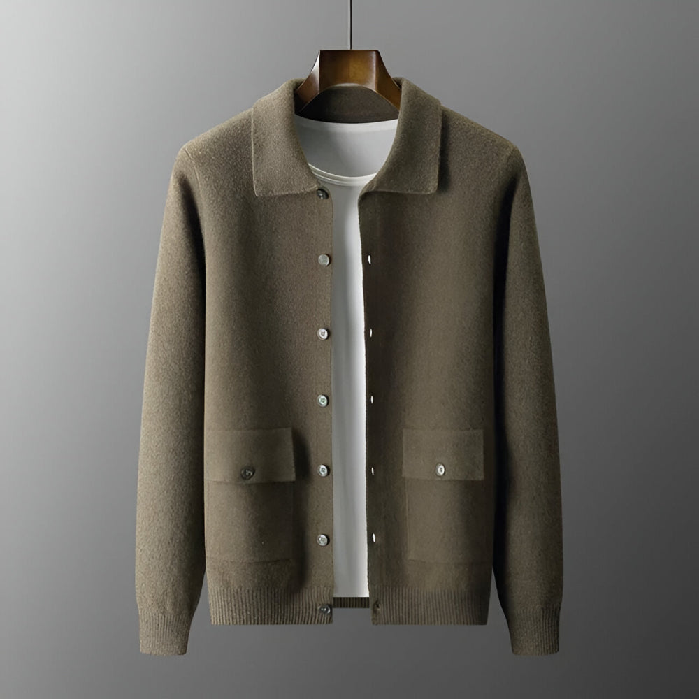 Men’s Smart Casual Button Up Cardigan | Long Sleeve Knitwear