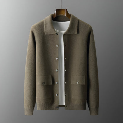 Men’s Smart Casual Button Up Cardigan | Long Sleeve Knitwear