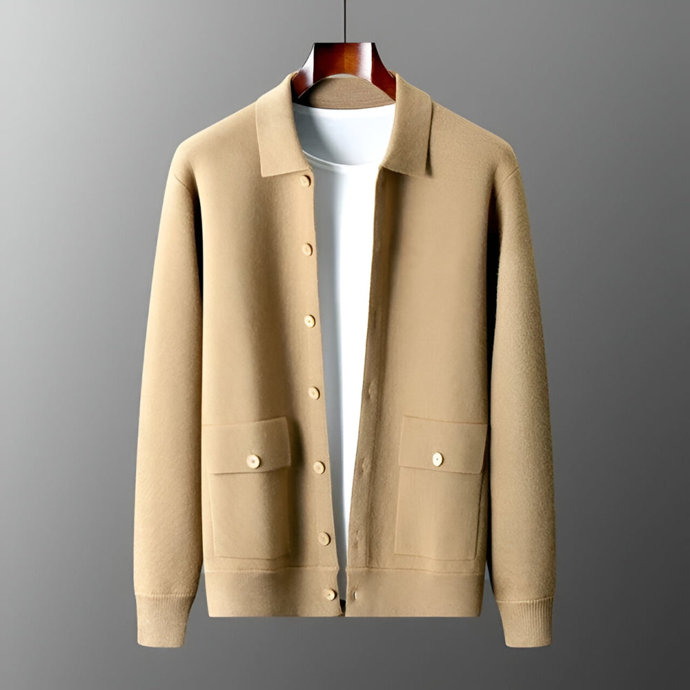 Men’s Smart Casual Button Up Cardigan | Long Sleeve Knitwear