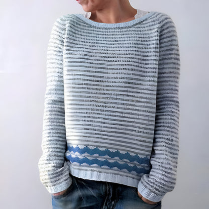 Women Oversized Knitted Jumper | Cozy Long Sleeve Crew Neck Sweater