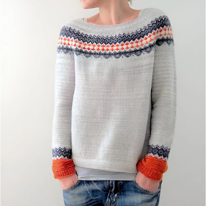 Women Oversized Knitted Jumper | Cozy Long Sleeve Crew Neck Sweater