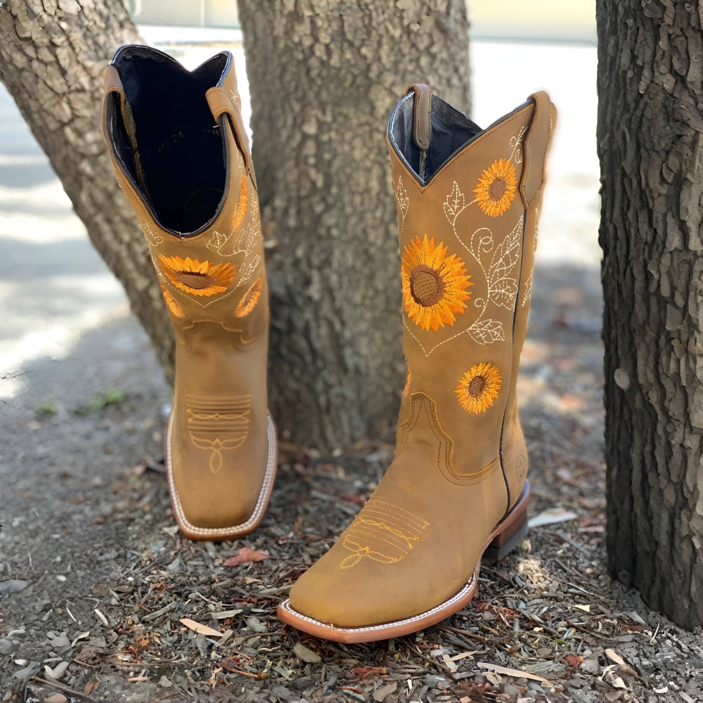 Women’s Embroidered Knee High Cowboy Boots – Bohemian Comfortable Fit