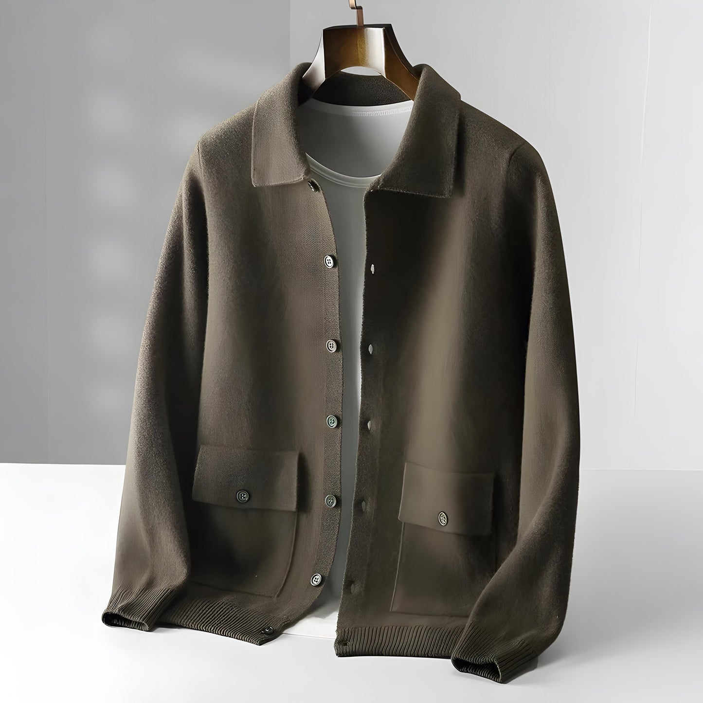 Men’s Smart Casual Button Up Cardigan | Long Sleeve Knitwear