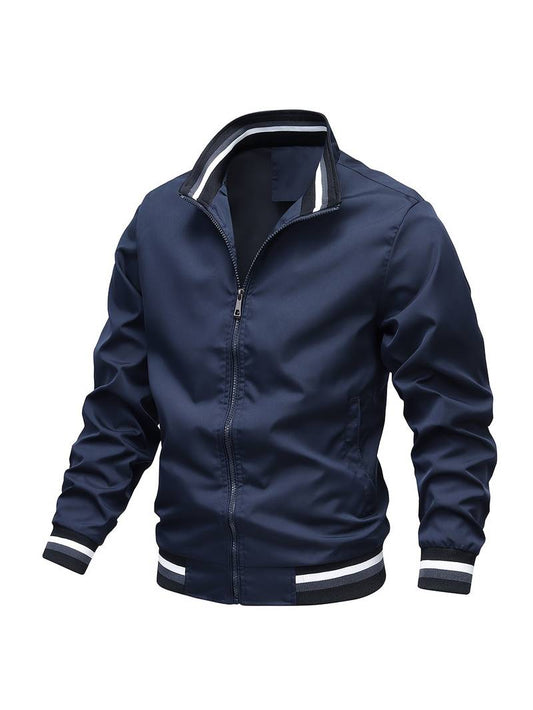 Men’s Lightweight Bomber Jacket | Casual Zip Up Windbreaker