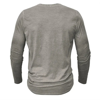 Men’s Casual Henley Shirt | Long Sleeve Slim Fit Top