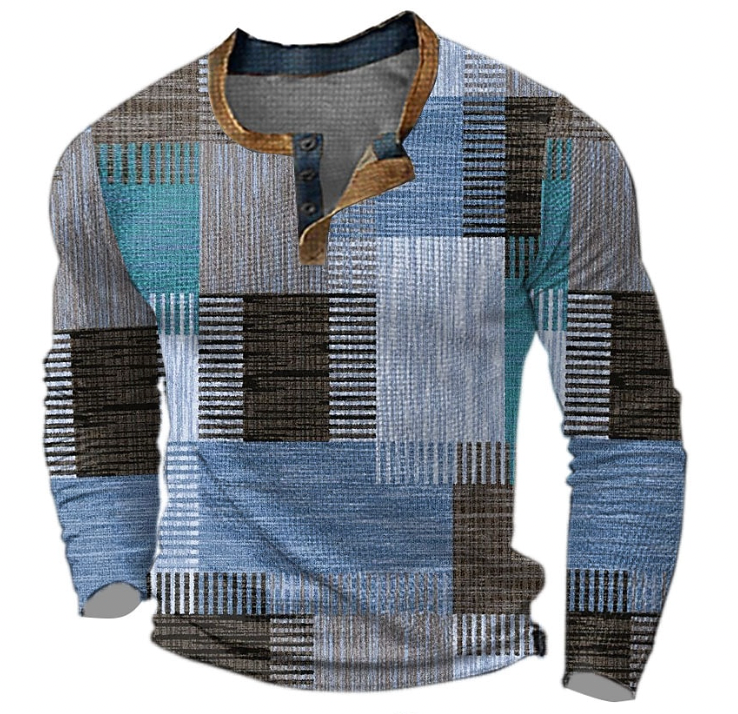 Men’s Casual Stylish Henley Shirt | Long Sleeve Slim Fit