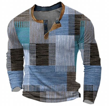 Men’s Casual Stylish Henley Shirt | Long Sleeve Slim Fit