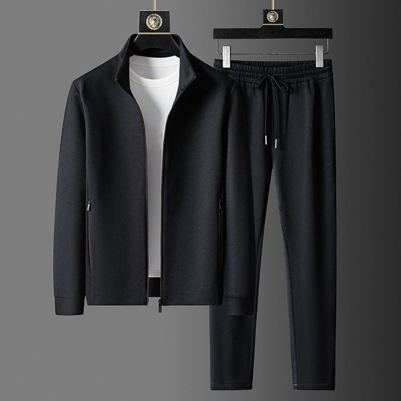 Men's Two Piece Casual Pants And Top Set | Zip Jacket