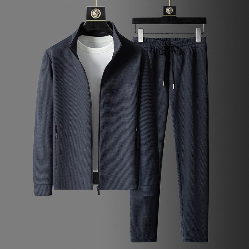 Men's Two Piece Casual Pants And Top Set | Zip Jacket
