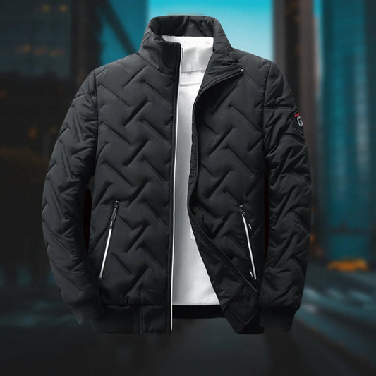 Men’s Lightweight Quilted Bomber Jacket | Casual Zip Closure