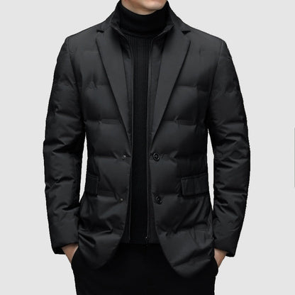Men's Long Puffer Jacket Coat | Warm Winter Lightweight