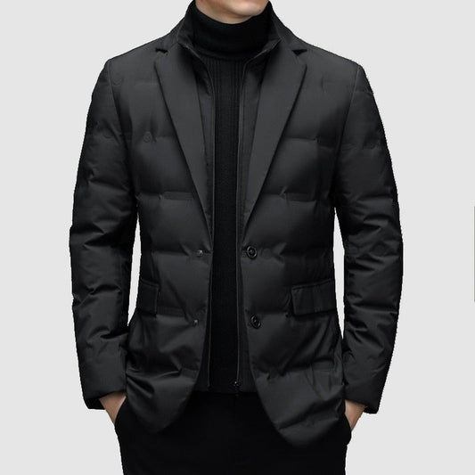 Men's Long Puffer Jacket Coat | Warm Winter Lightweight