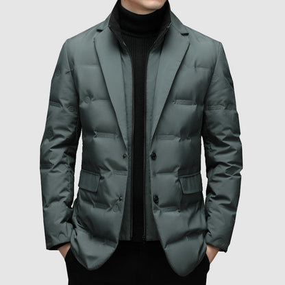 Men's Long Puffer Jacket Coat | Warm Winter Lightweight