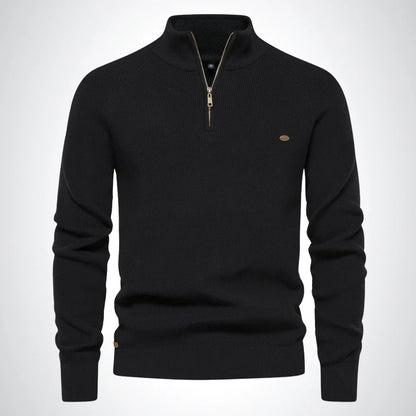Men’s Slim Fit Knit Jumper | Long Sleeve Half Zip Sweater