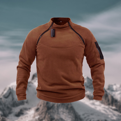 Men's Long Sleeve Fleece Sweater | Tactical Zipper Jumper