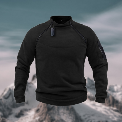 Men's Long Sleeve Fleece Sweater | Tactical Zipper Jumper