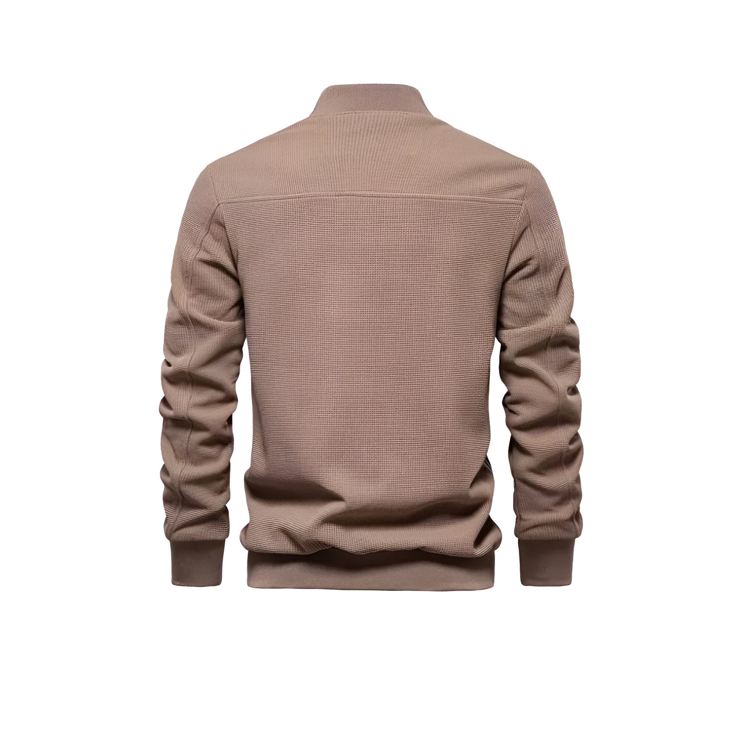 Men’s Textured Bomber Jacket | Lightweight Casual Zip Up