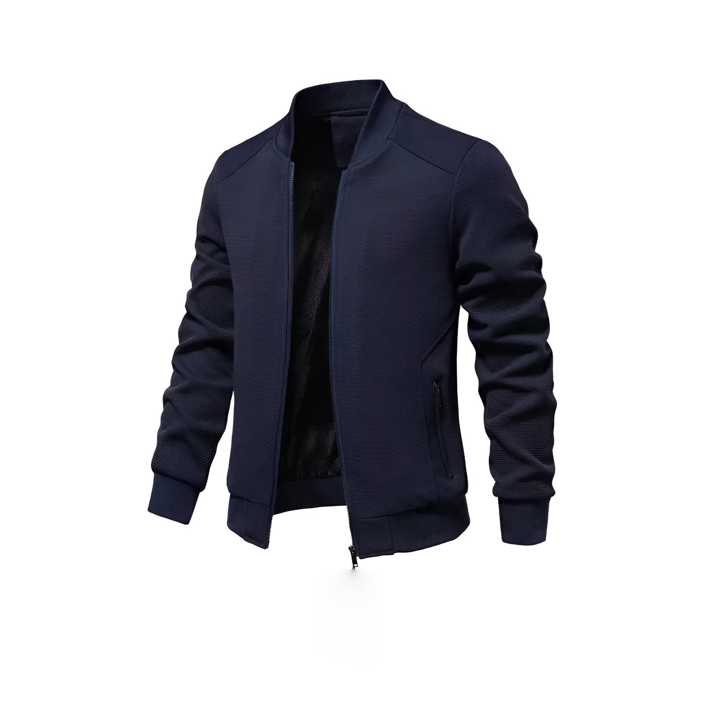 Men’s Textured Bomber Jacket | Lightweight Casual Zip Up
