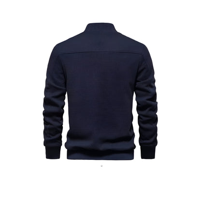 Men’s Textured Bomber Jacket | Lightweight Casual Zip Up