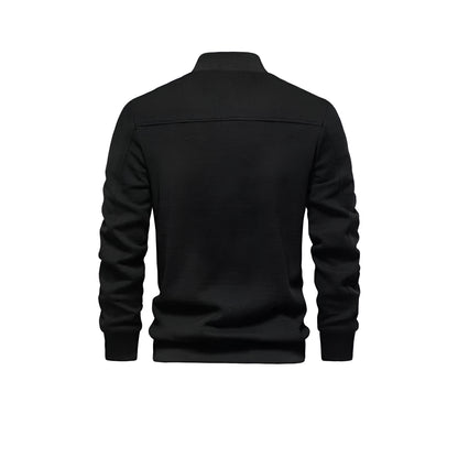 Men’s Textured Bomber Jacket | Lightweight Casual Zip Up