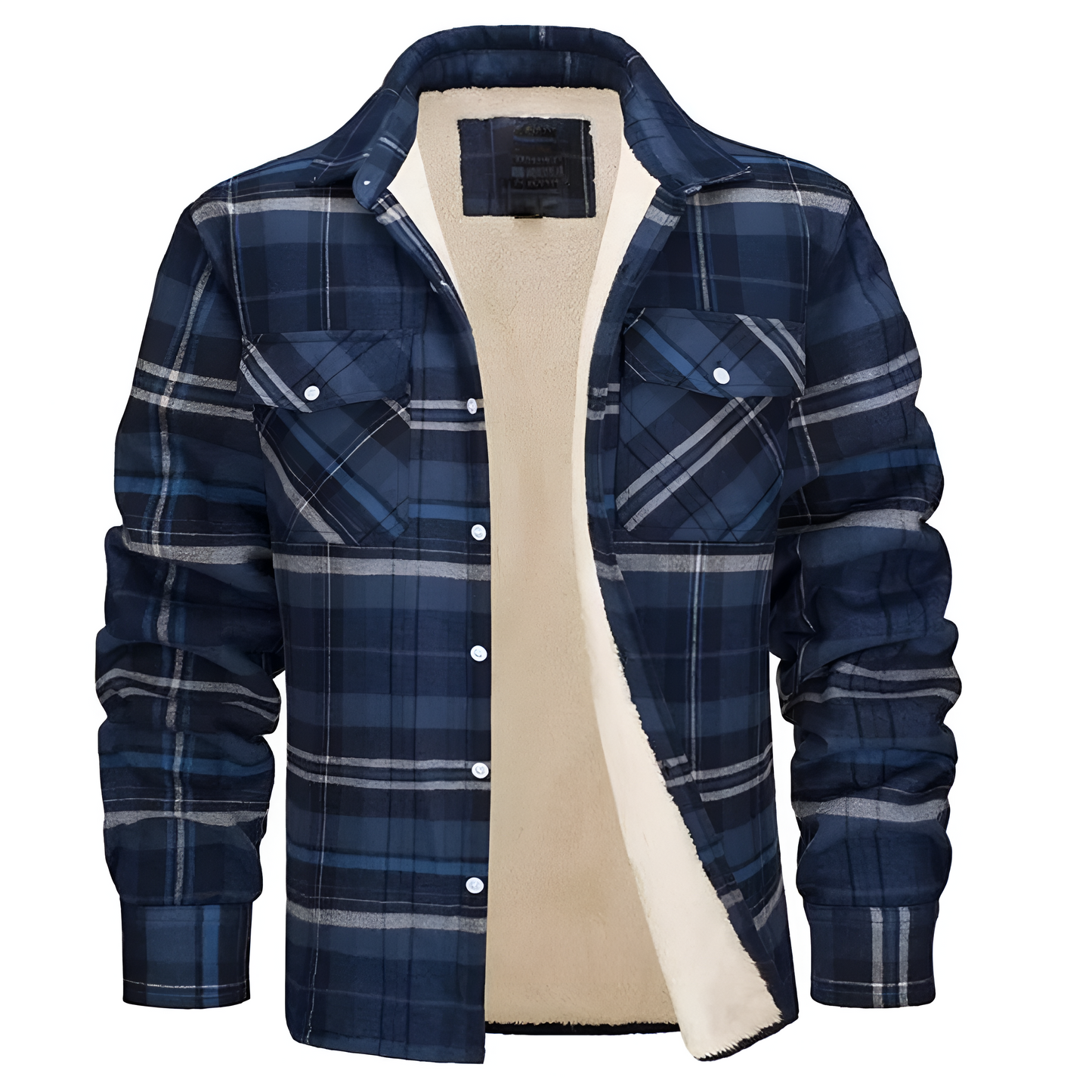 Men’s Fleece Lined Flannel Shirt Jacket | Warm Checked Overshirt