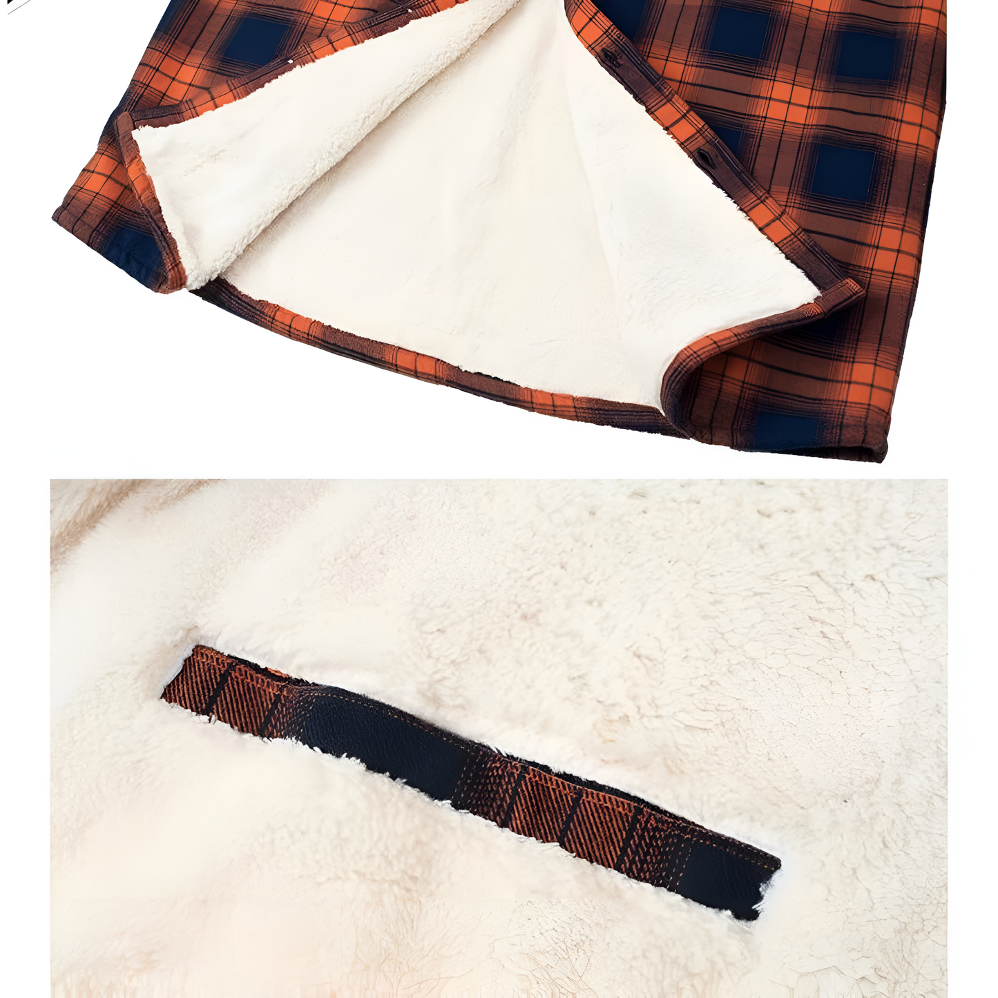 Men’s Fleece Lined Flannel Shirt Jacket | Warm Checked Overshirt