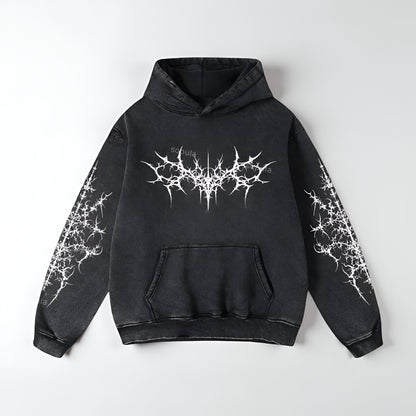 Men’s Oversized Graphic Hoodie – Long Sleeve Pullover