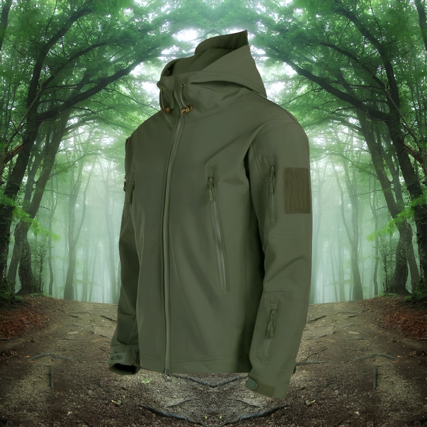 Men’s Waterproof Tactical Softshell Jacket | Outdoor Hooded Windbreaker