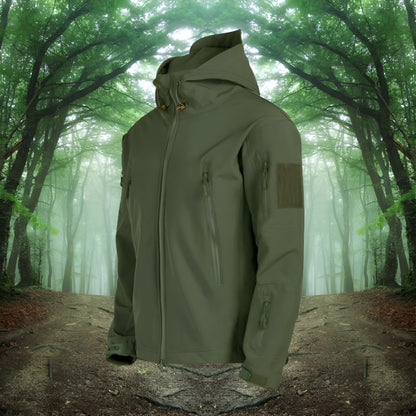 Men’s Waterproof Tactical Softshell Jacket | Outdoor Hooded Windbreaker