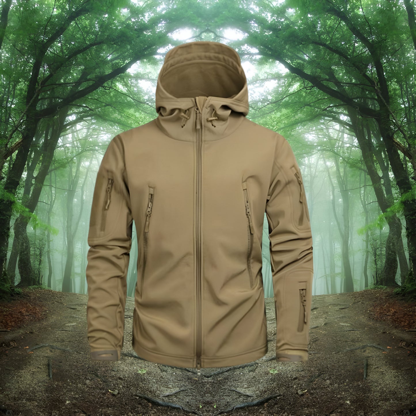 Men’s Waterproof Tactical Softshell Jacket | Outdoor Hooded Windbreaker