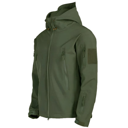 Men’s Waterproof Tactical Softshell Jacket | Outdoor Hooded Windbreaker