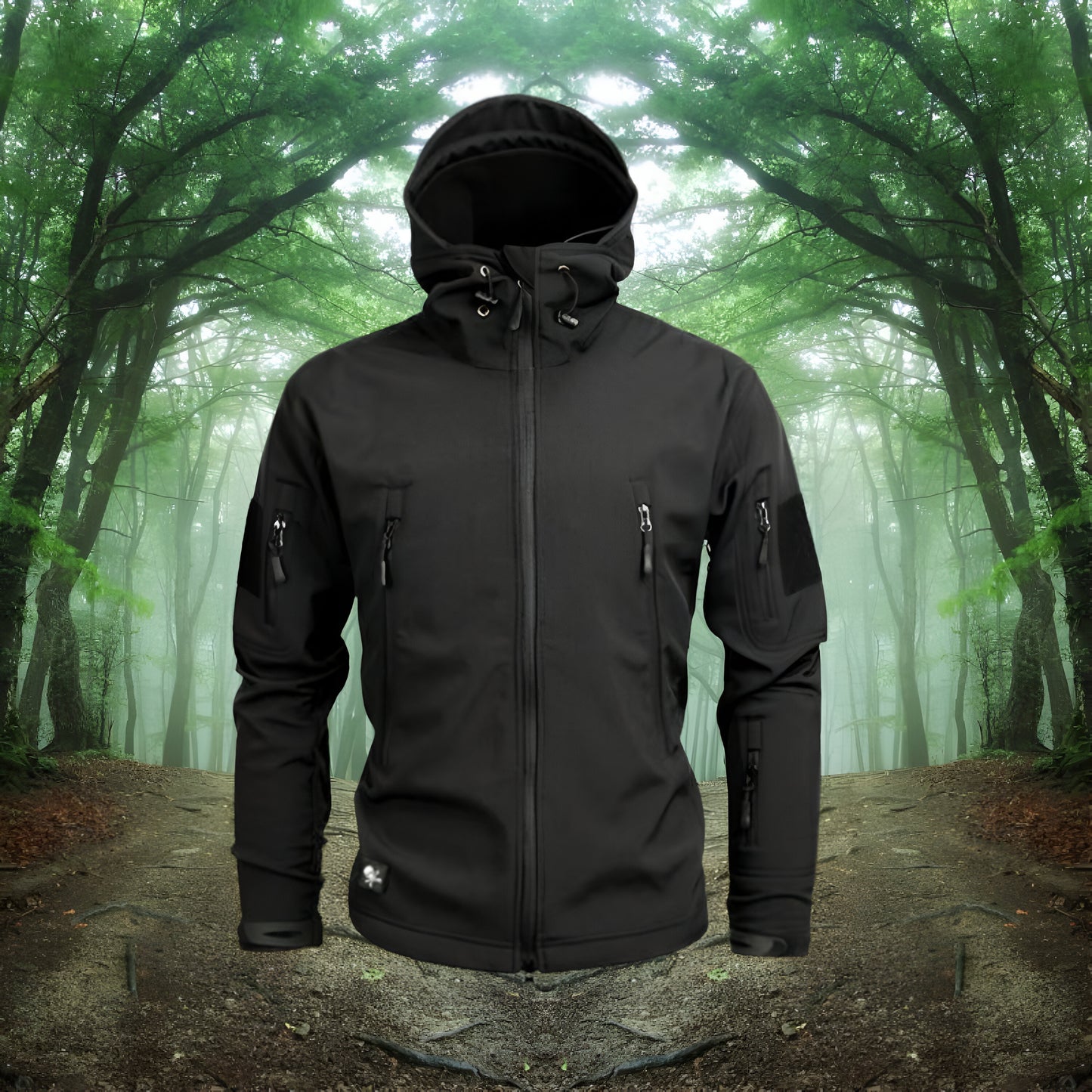 Men’s Waterproof Tactical Softshell Jacket | Outdoor Hooded Windbreaker