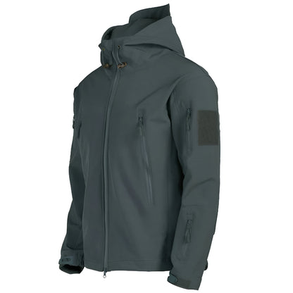 Men’s Waterproof Tactical Softshell Jacket | Outdoor Hooded Windbreaker