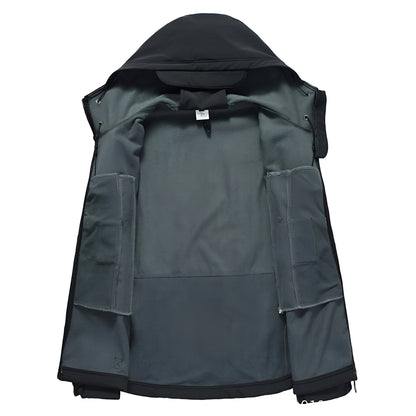 Men’s Waterproof Tactical Softshell Jacket | Outdoor Hooded Windbreaker