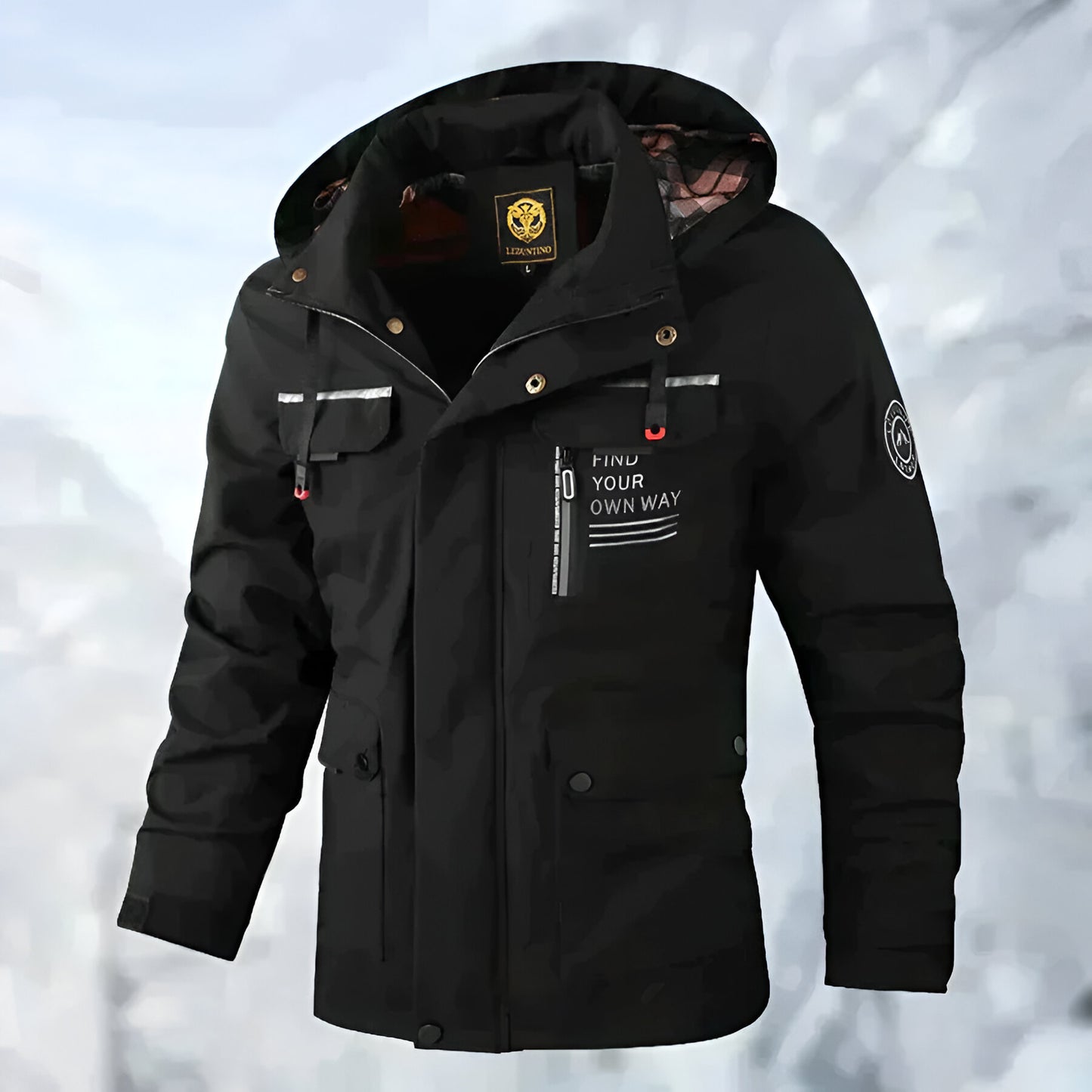 Men’s Warm Waterproof Winter Jacket | Hooded Padded Parka