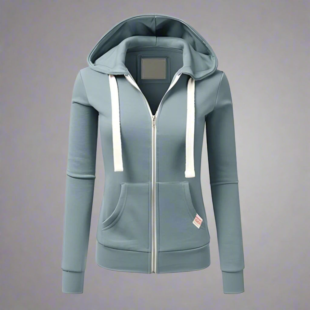 Women's Fleece Zip Up Hoodie – Long Sleeve Casual