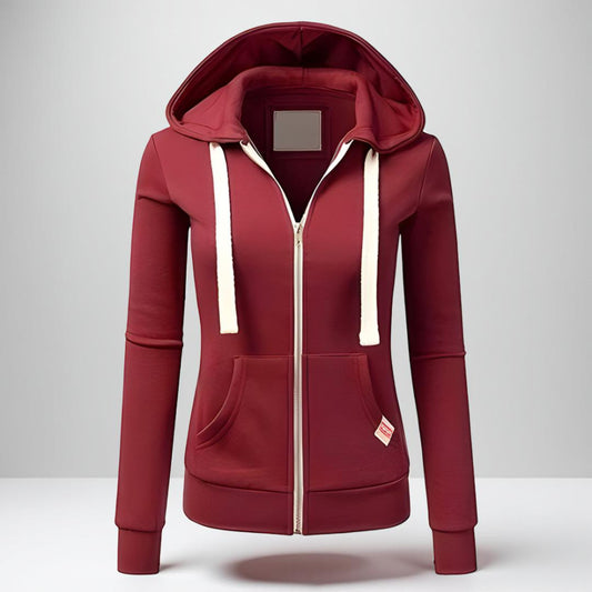 Women's Fleece Zip Up Hoodie – Long Sleeve Casual