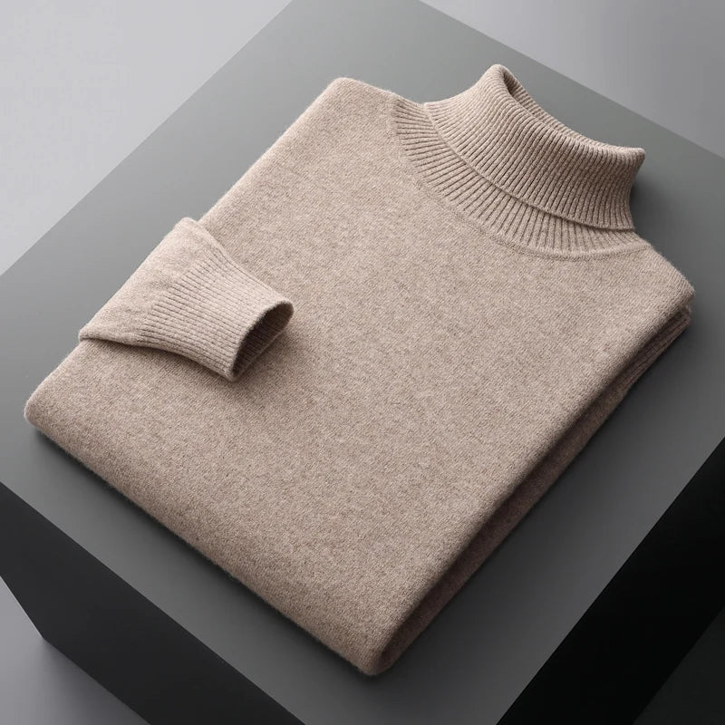 Men's Cashmere Turtleneck Sweater | Warm Knitwear Jumper