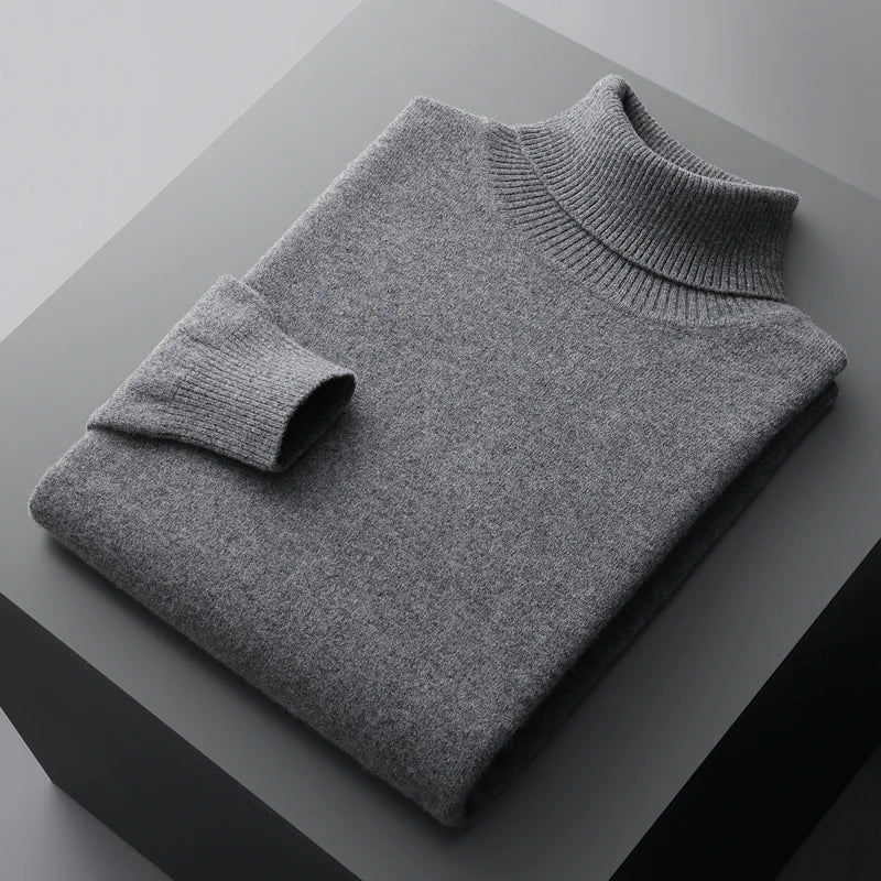 Men's Cashmere Turtleneck Sweater | Warm Knitwear Jumper