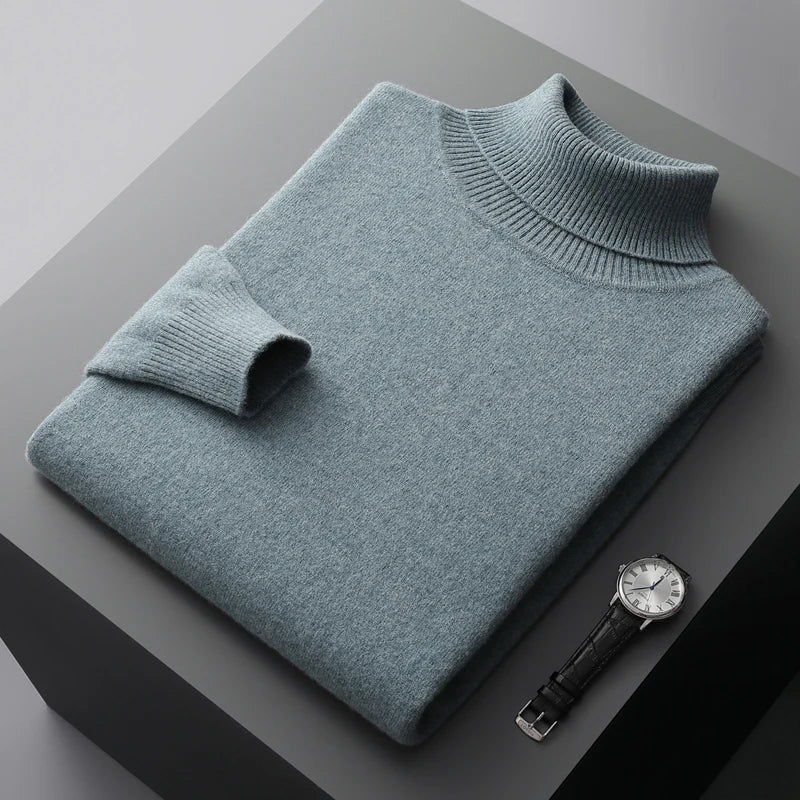 Men's Cashmere Turtleneck Sweater | Warm Knitwear Jumper