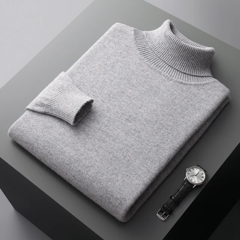 Men's Cashmere Turtleneck Sweater | Warm Knitwear Jumper