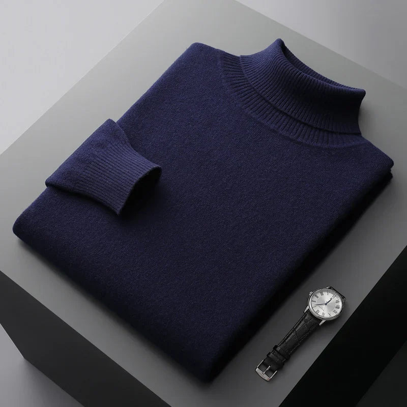 Men's Cashmere Turtleneck Sweater | Warm Knitwear Jumper